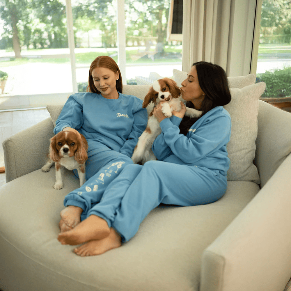 Shop Toast Merch Blue Toasty Est 2018 Sweatshirt And Sweatpant Sets Gift For Wife