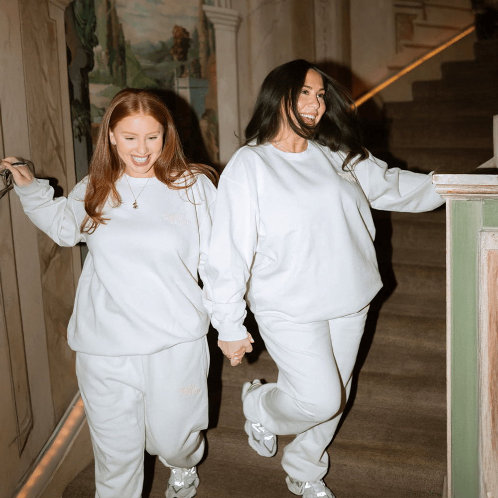 Shop Toast Merch White Gargy Pargy Sweatshirt And Sweatpant Sets Girlfriend Gift Ideas