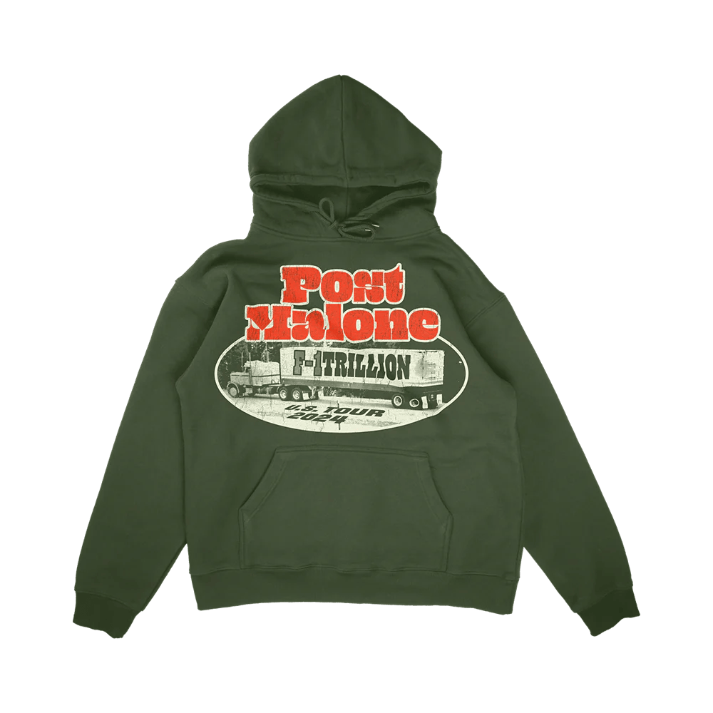 Post Malone Merch F 1 Trillion Green Tour Hoodie Perfect Father's Day Gifts