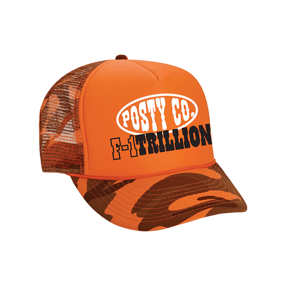 Post Malone Merch Posty Co F-1 Trillion Trucker Hat Gifts For Father's Day From Wife