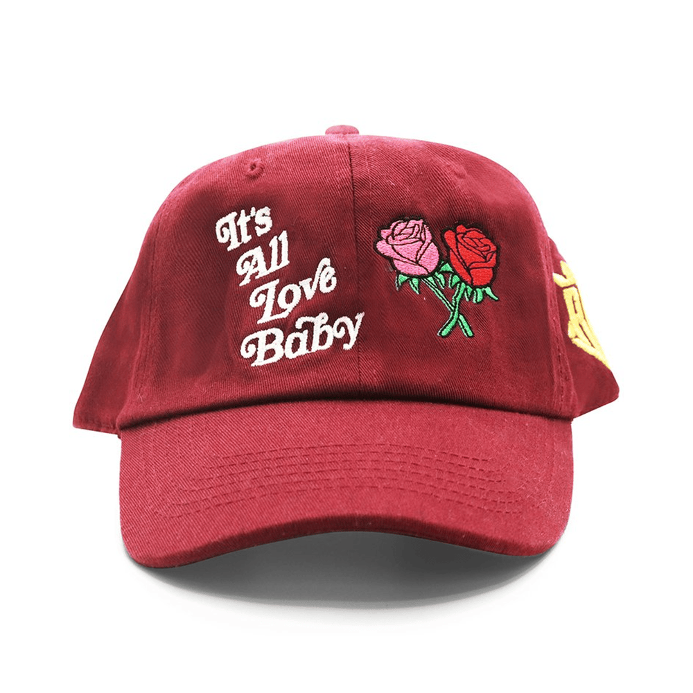 It's All Love Baby Dad Hat Red Fathers Day Gift From Daughter