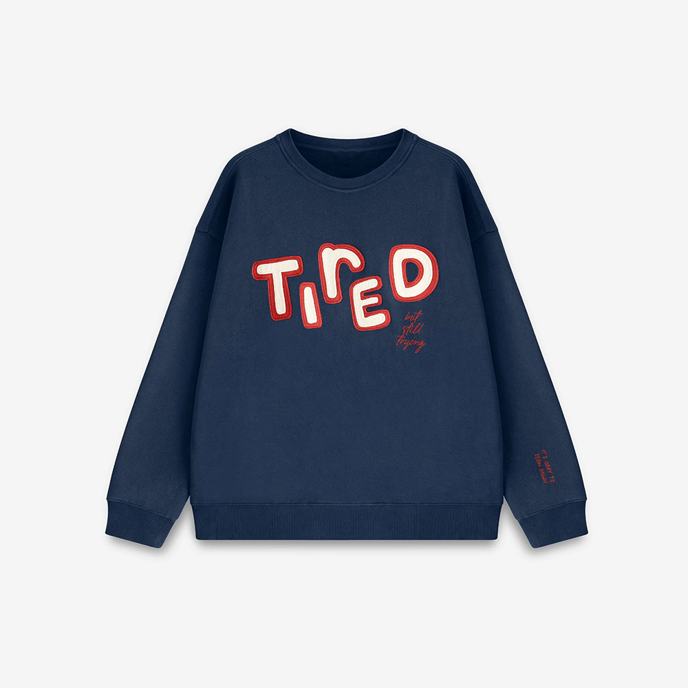See The Way I See Merch Overthinker Sweatshirt Navy Tired Sweatshirt Gifts For Her