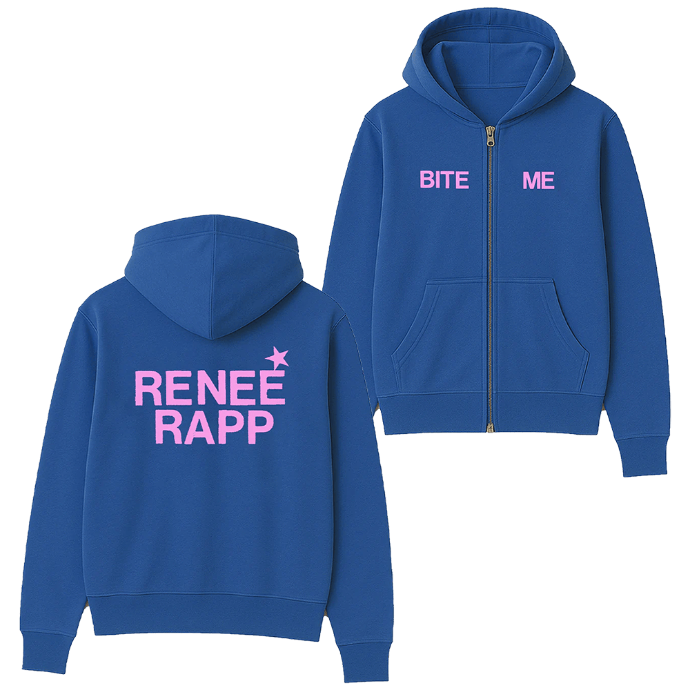 Renee Rapp Merch Bite Me Zip Up Hoodie Top Father's Day Gifts