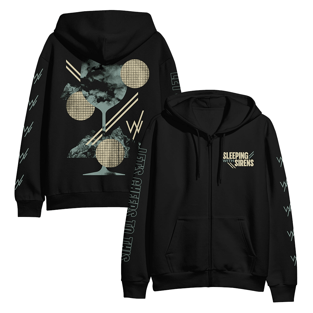 Sleeping With Sirens Merch Collage Zip Hoodie Best Father's Day Gifts