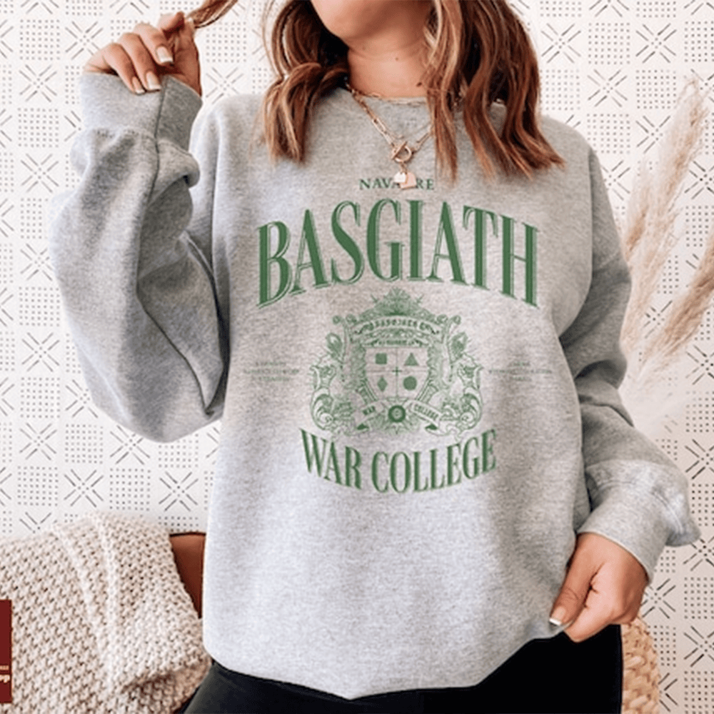 Basgiath War College Sweatshirt Grey Gift Ideas For Sister