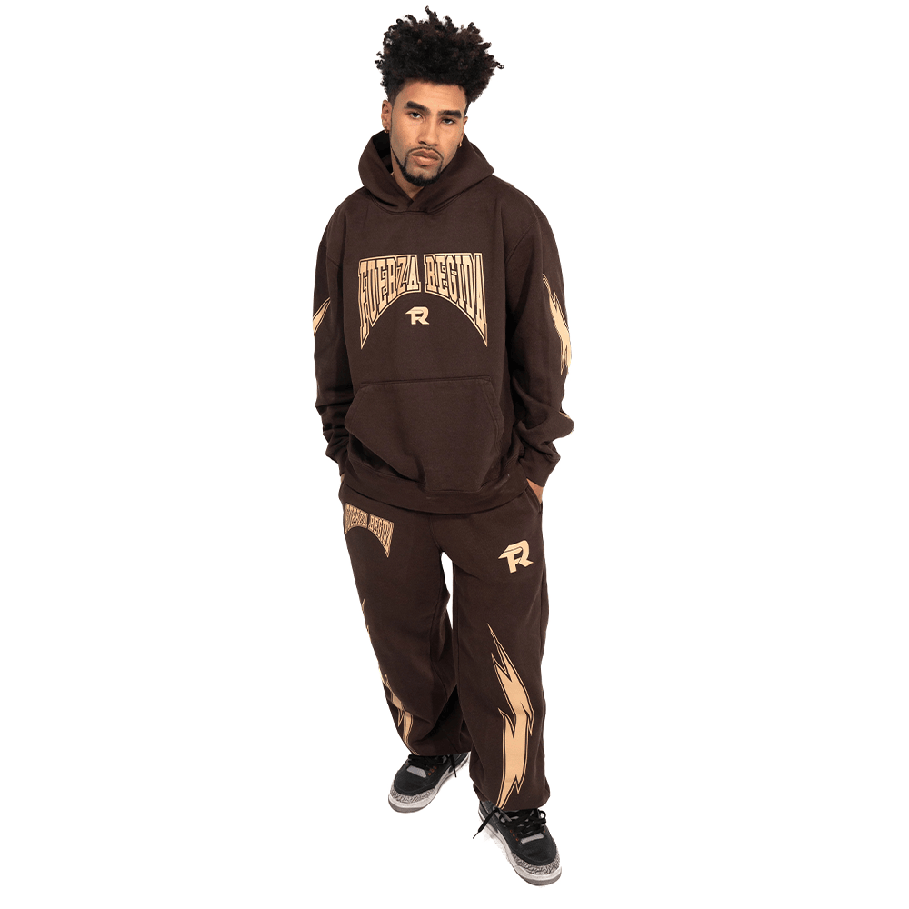 Fuerza Regida Merch Fuerza Regida Dark Chocolate Hoodie And Sweatpant Sets Gifts For Husband