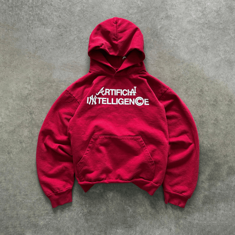 Artificial Intelligence Hoodie Red Hoodie Fathers Day Presents