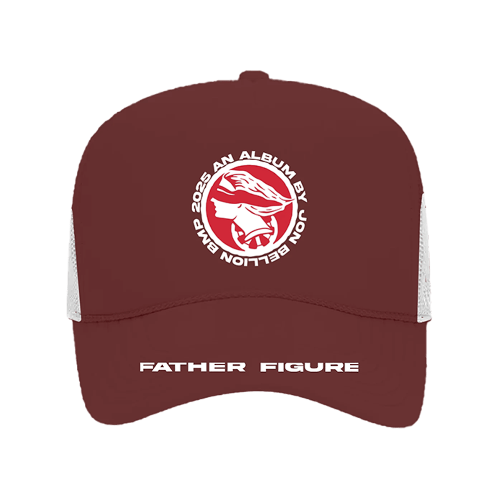 Jon Bellion Merch Jon Bellion Father Figure Burgundy Trucker Hat Fathers Day Presents