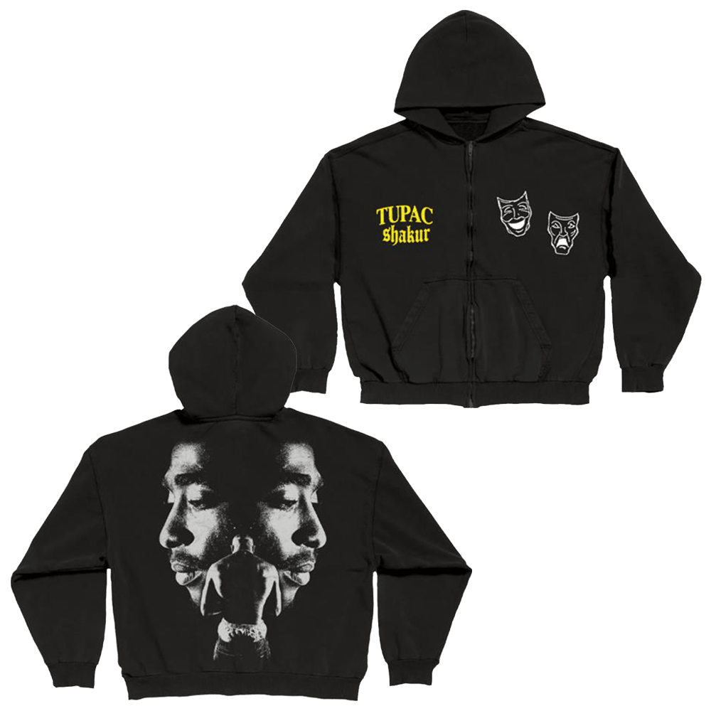 2pac Merch Gemini Mask Zip Hoodie 2pac Hoodie Good Fathers Day Gifts