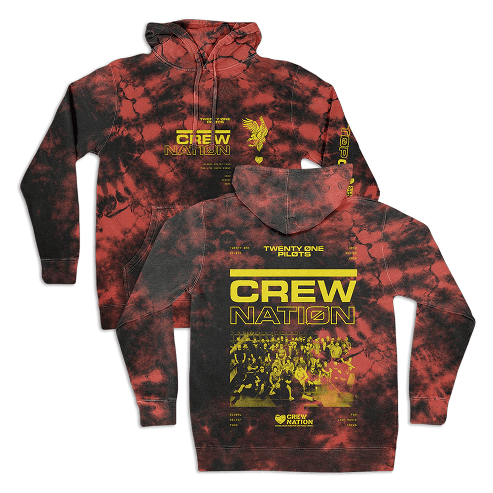 Twenty One Pilots Merch Crew Nation Tie Dye Hoodie Cool Gifts For Dad