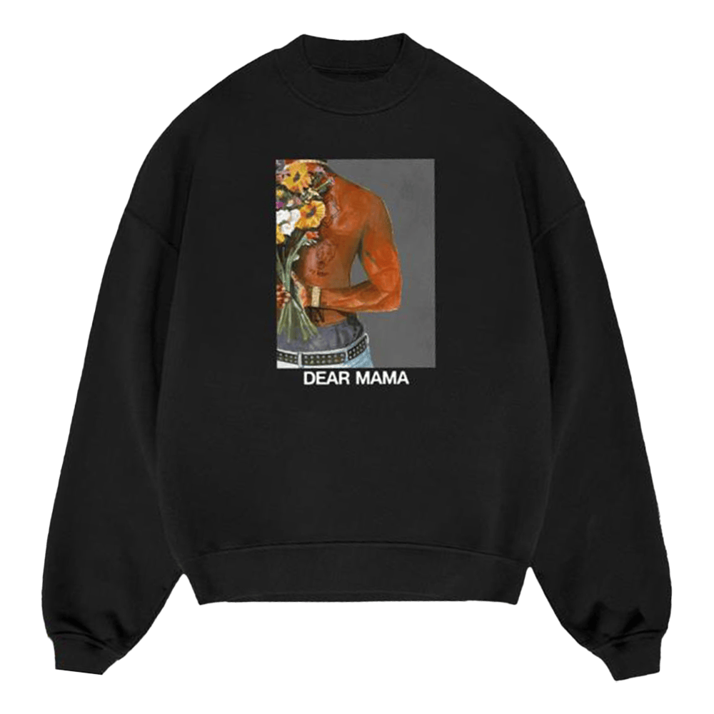 Official 2pac Merch Dear Mama Black Sweatshirt Gifts For Father In Law