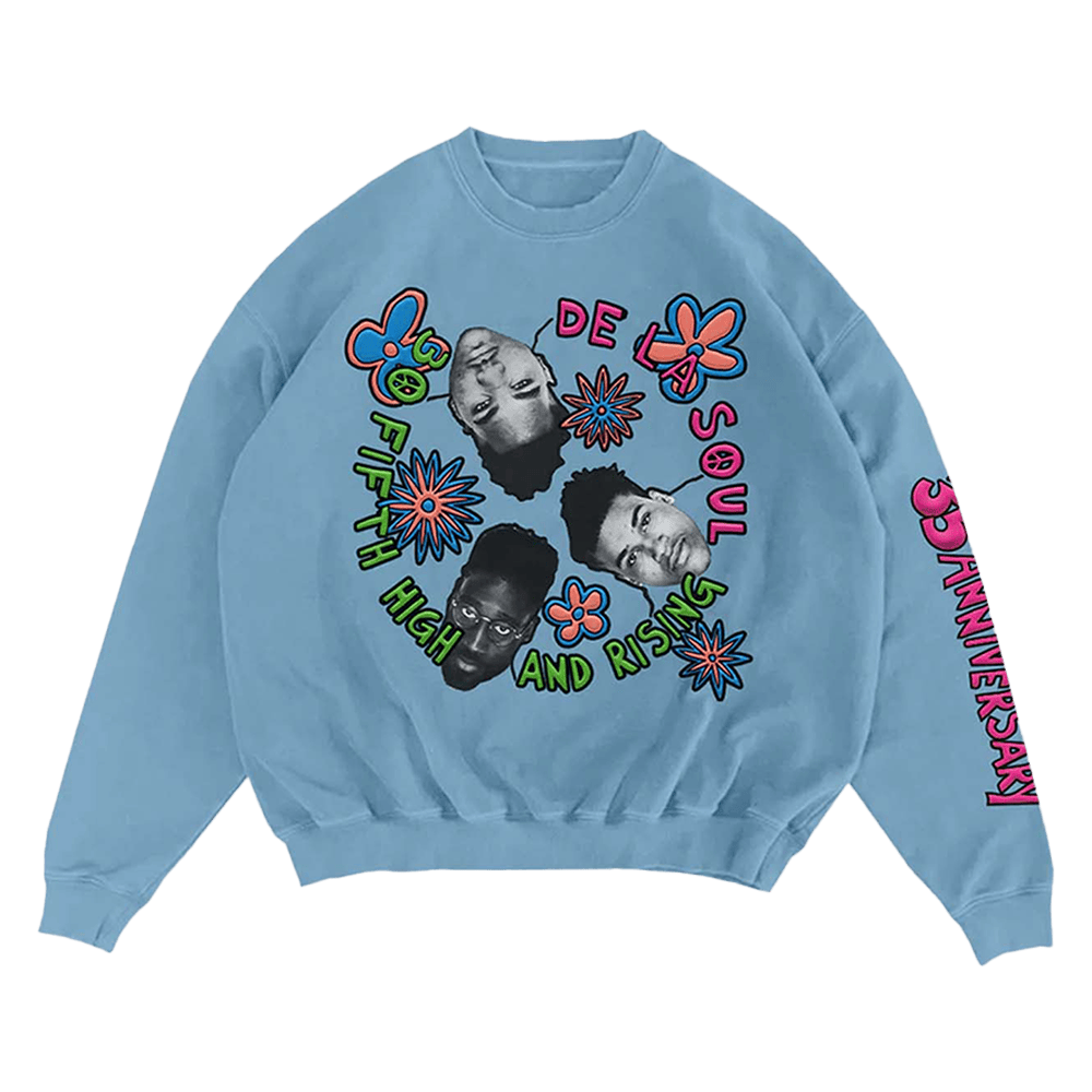 Wearedelasoul Merch 3 Feet High And Rising Slate Blue Crewneck Sweatshirt Wife Gifts