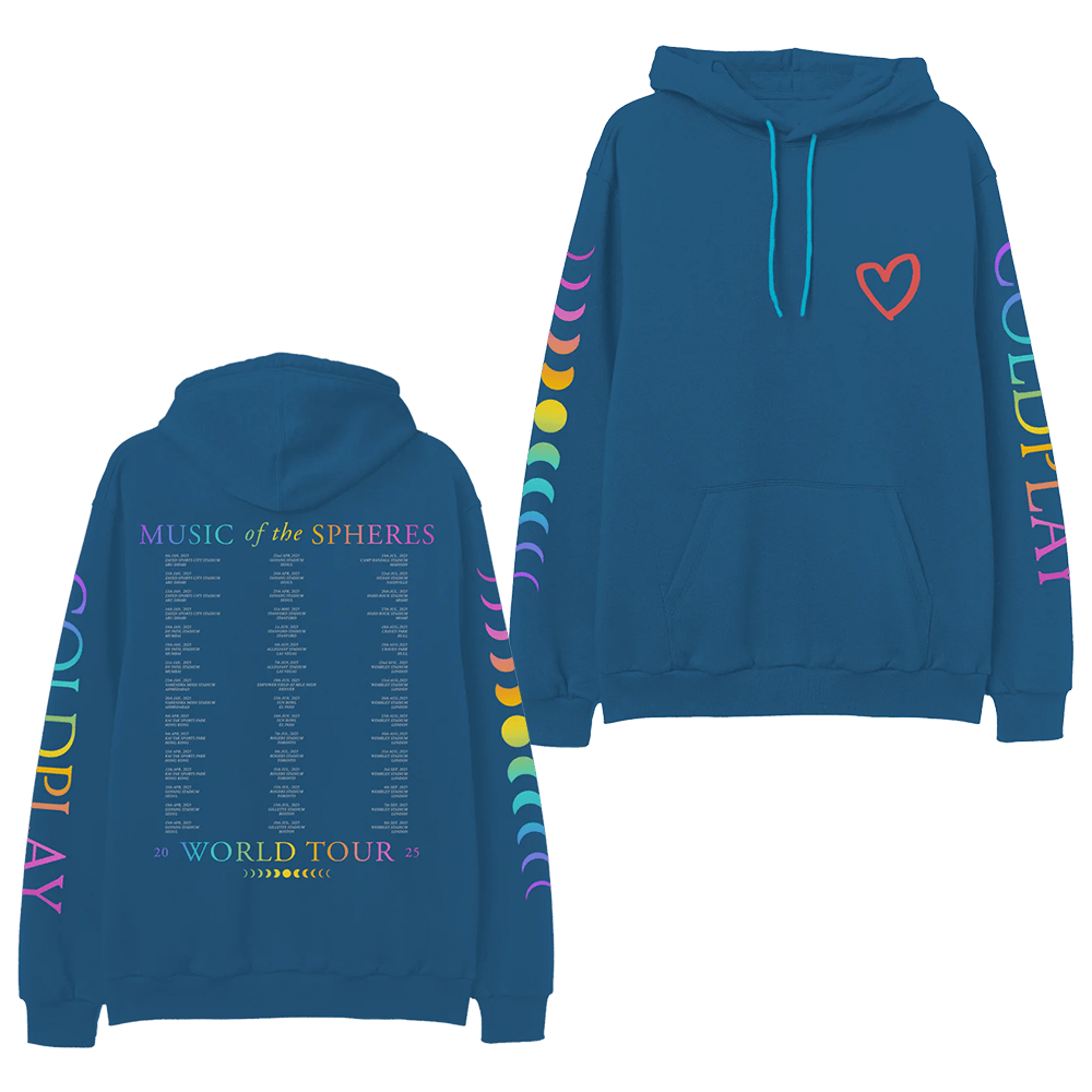 Coldplay Tour 2025 Hoodie Heart Graphic Hoodie Cozy Gift For Music Lovers In Any Season
