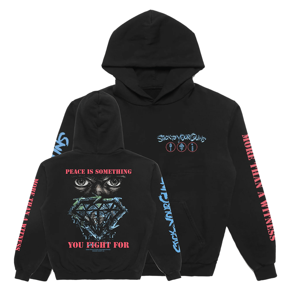 Peace Is Something You Fight For Hoodie STYG Merch Statement Gift for Dad