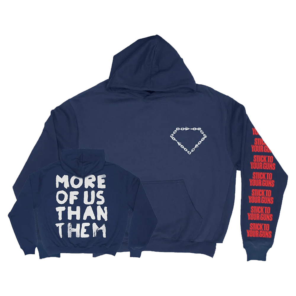 More Of Us Than Them Navy Hoodie STYG Merch Gift for Dad Message Hoodie