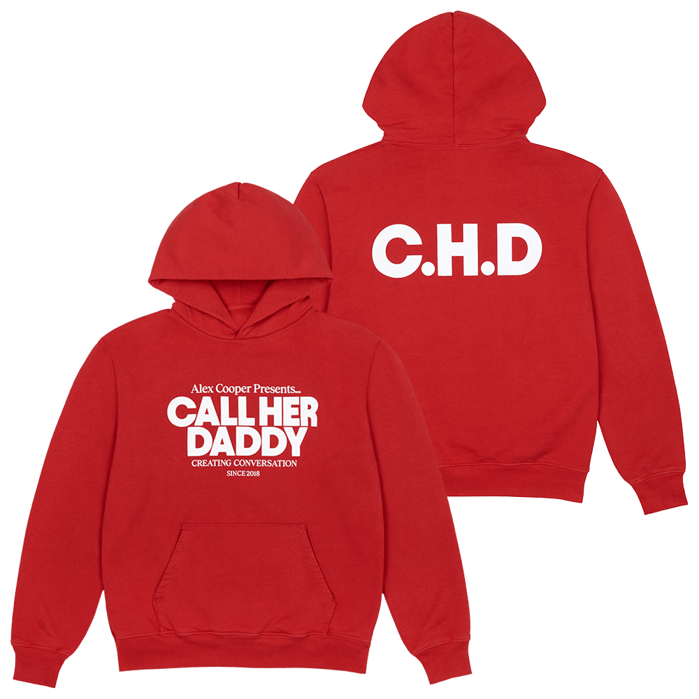 Red CHD Hoodie Call Her Daddy Merch Good Gift for Daughter Fan Merch Hoodie