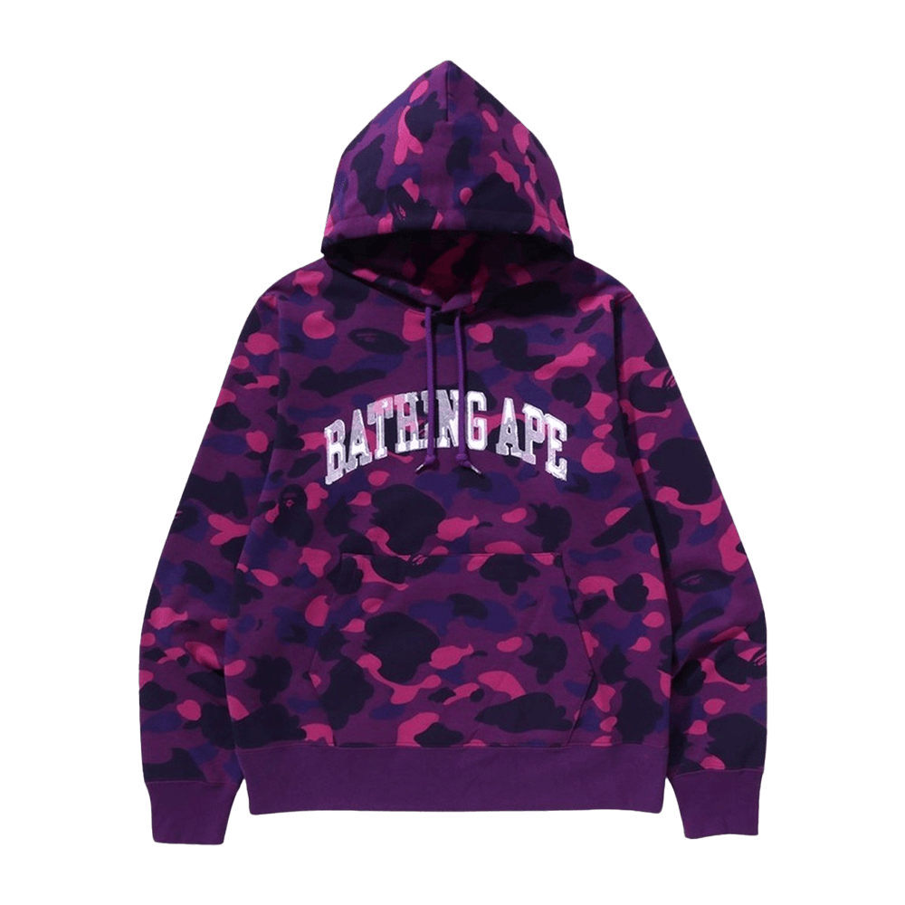Purple Bape Camo Hoodie Cool Gift for Girlfriend Streetwear Hoodie for Women