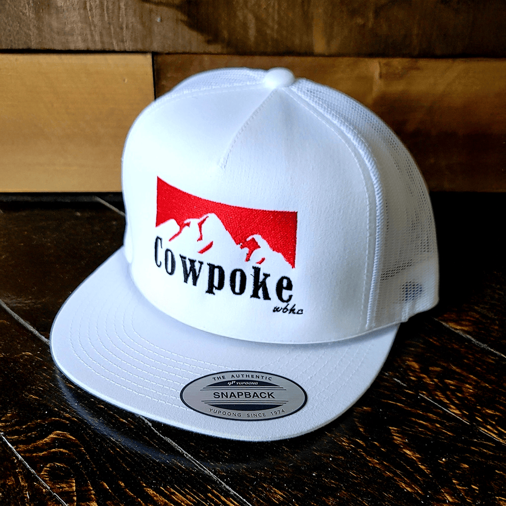 Cowpoke Camo White Trucker Snapback Hat Gift for Father Western Outdoor Cap