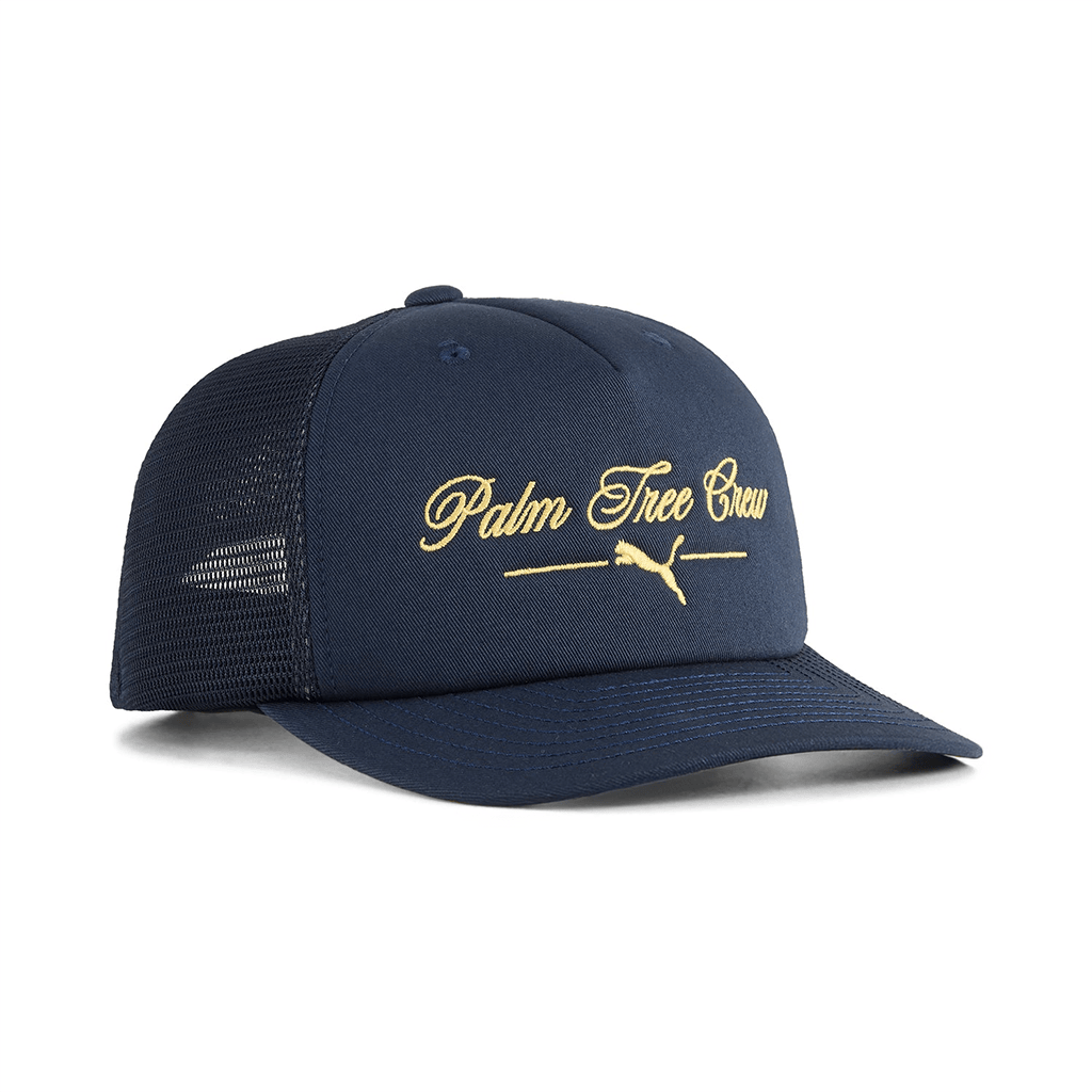 Puma Palm Tree Crew Trucker Hat Summer Gift for Him Cool Vacation Cap