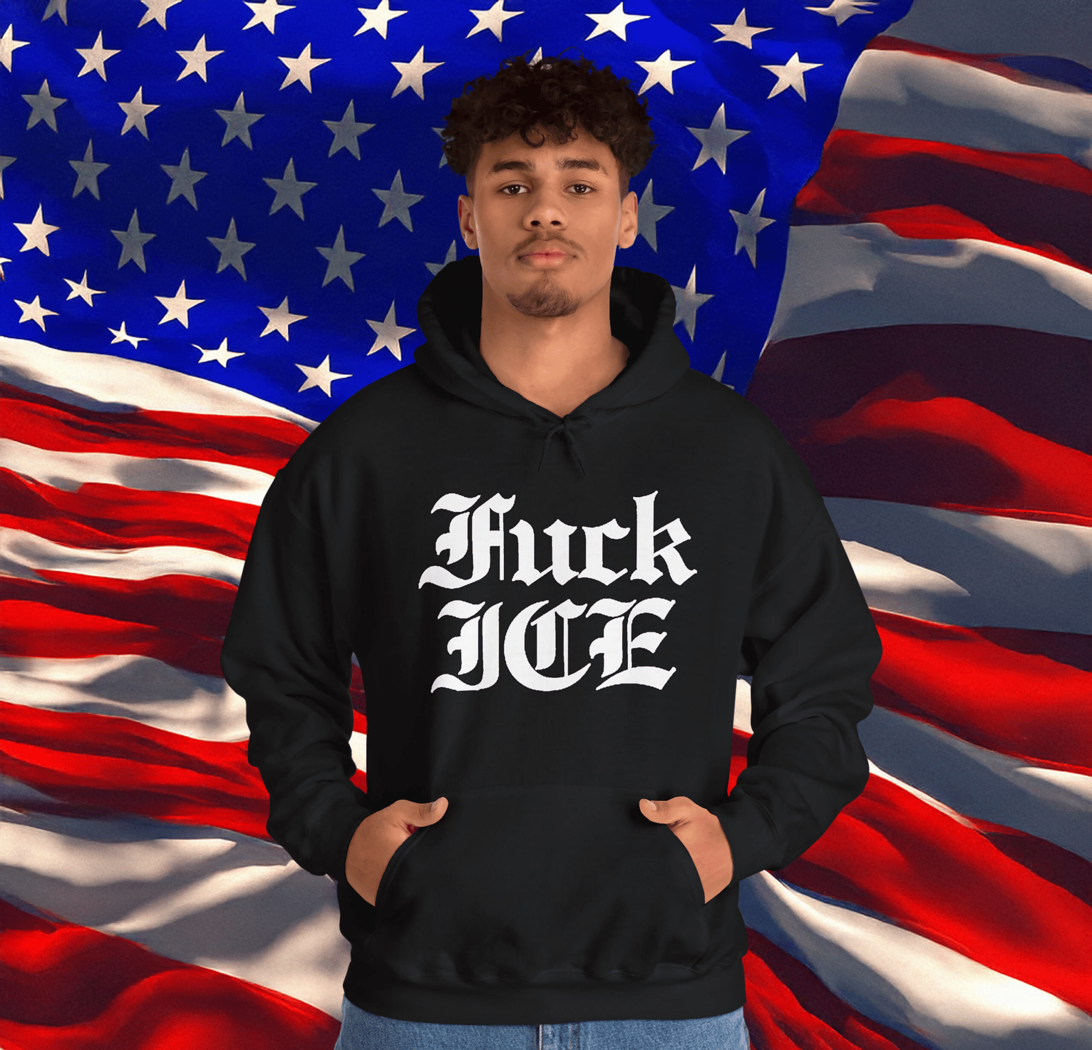 Fck Ice Hoodie FDT Statement Hoodie for Activists