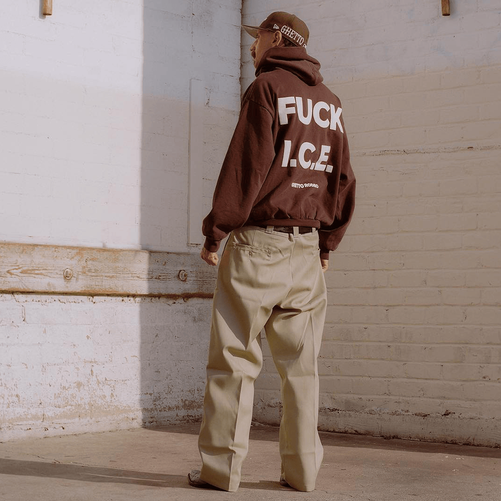Fck Ice Hoodie Anti Trump Merch Father's Day Gift for Dad Unique Statement Wear
