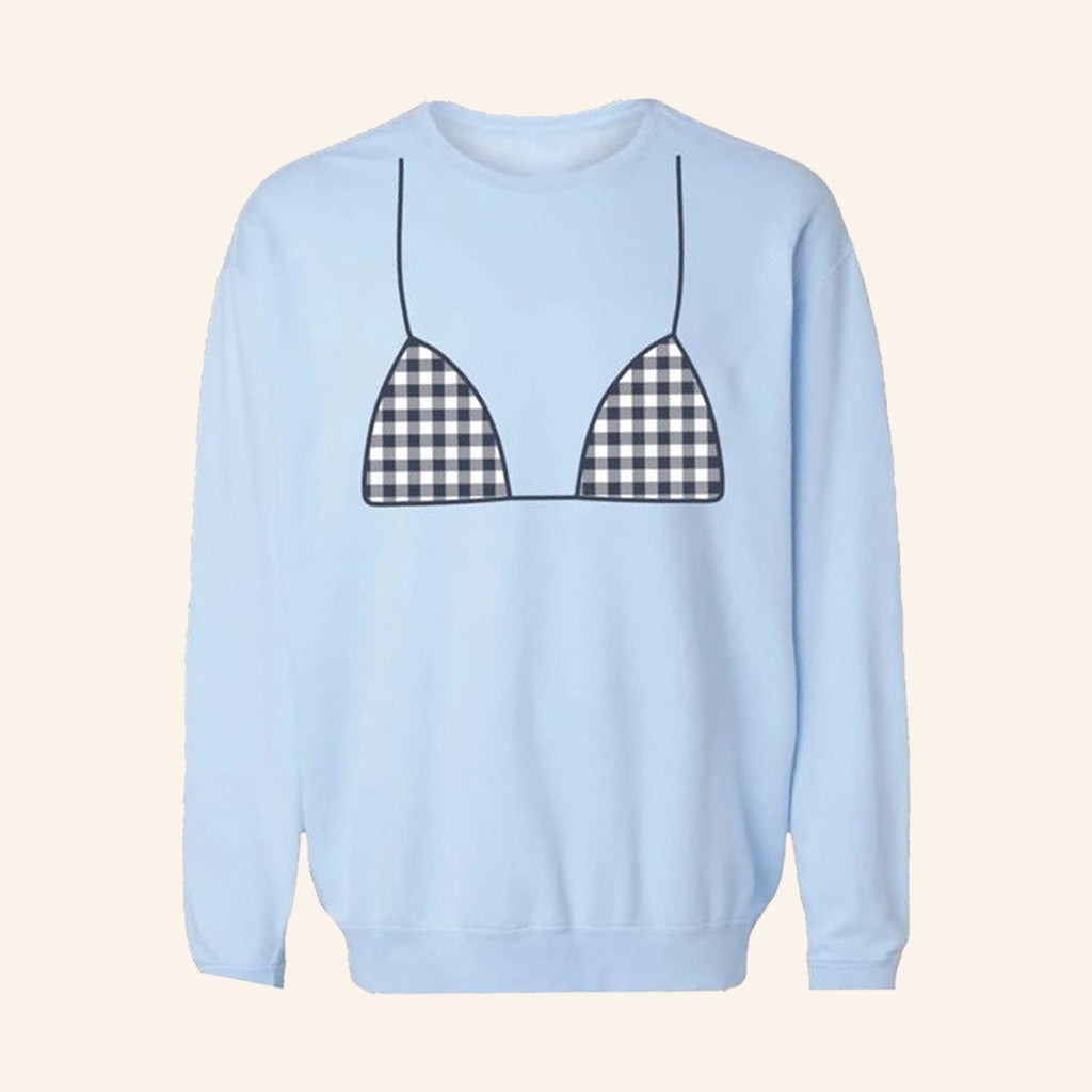 Allie Rose Co Merch Blue Gingham Sweatshirt Gifts For Wife