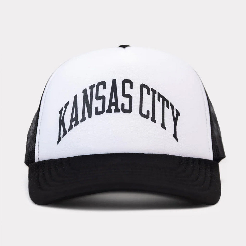 Charlie Hustle Merch White And Black Kansas City Trucker Hat Gifts For Him