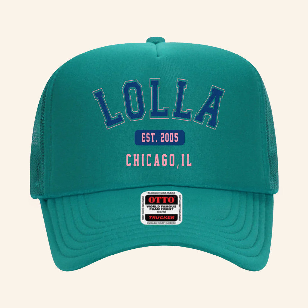 Lollapalooza Merch Lolla Collegiate Trucker Hat Gifts For Friends