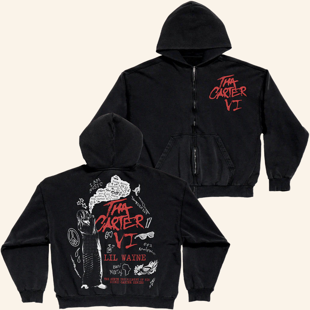 Lil Wayne Merch Smoke Clouds Zip Up Hoodie Gifts For Brother