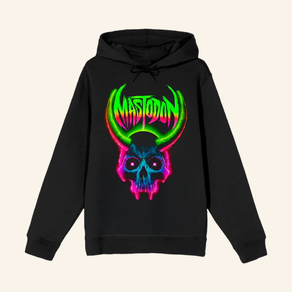 Mastodon Merch Neon Skull X Chad James Keith Hoodie Birthday Present For Husband