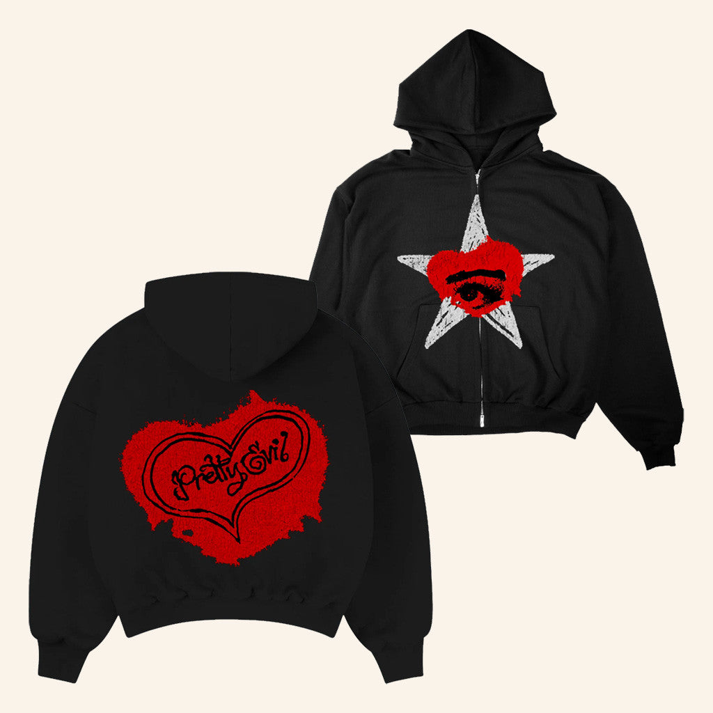 The Ellise Shop Store Merch Pretty Evil Zip Up Hoodie Gifts For Friends