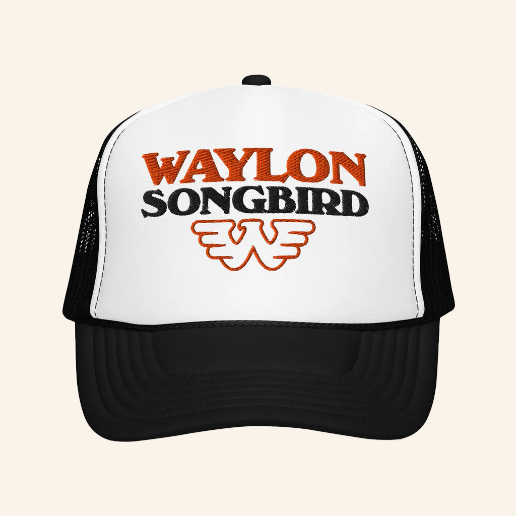 Waylon Jennings Merch Songbird Embroidered Trucker Hat Good Gifts For Boyfriend