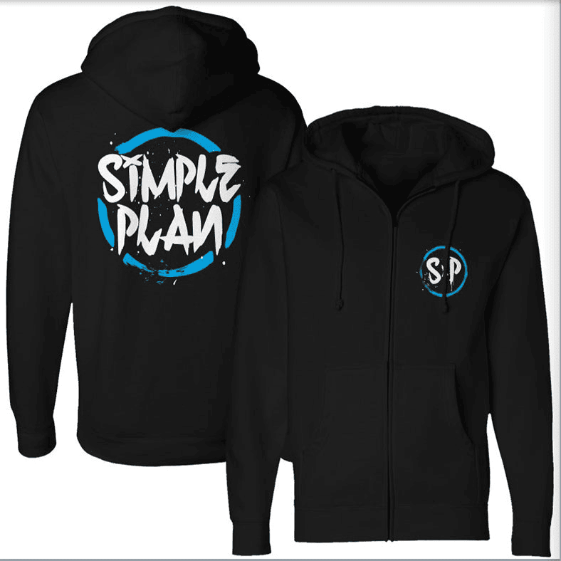 Simple Plan Merch Circle Splat Logo Hoodie Unique Gifts For Husband