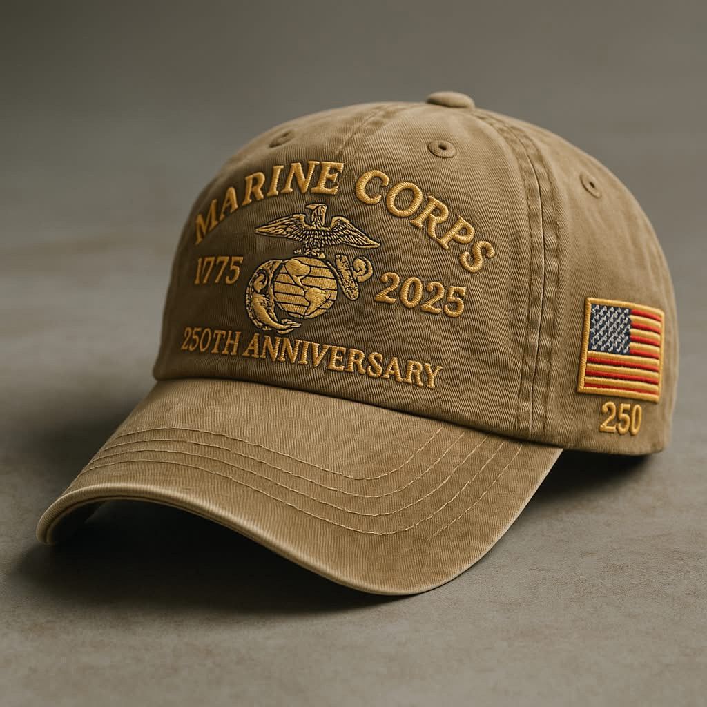 Marine Corps 1775 2025 250th Anniversary Hat Embroidered Proud USMC Hat Dad Gifts