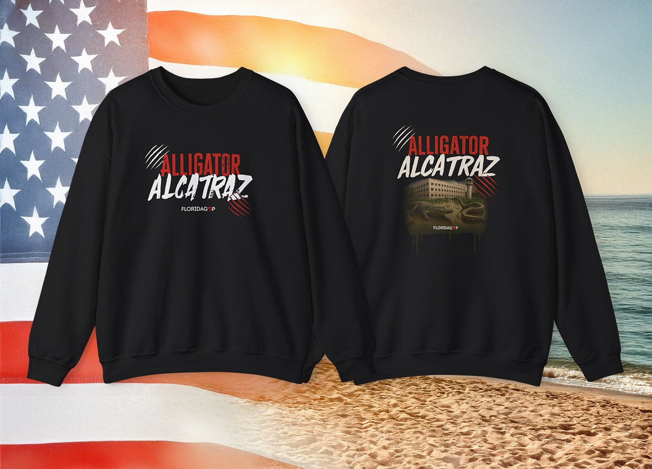 Alligator Alcatraz Sweatshirt Official Alligator Alcatraz Merch Dad Gifts Florida GOP Store