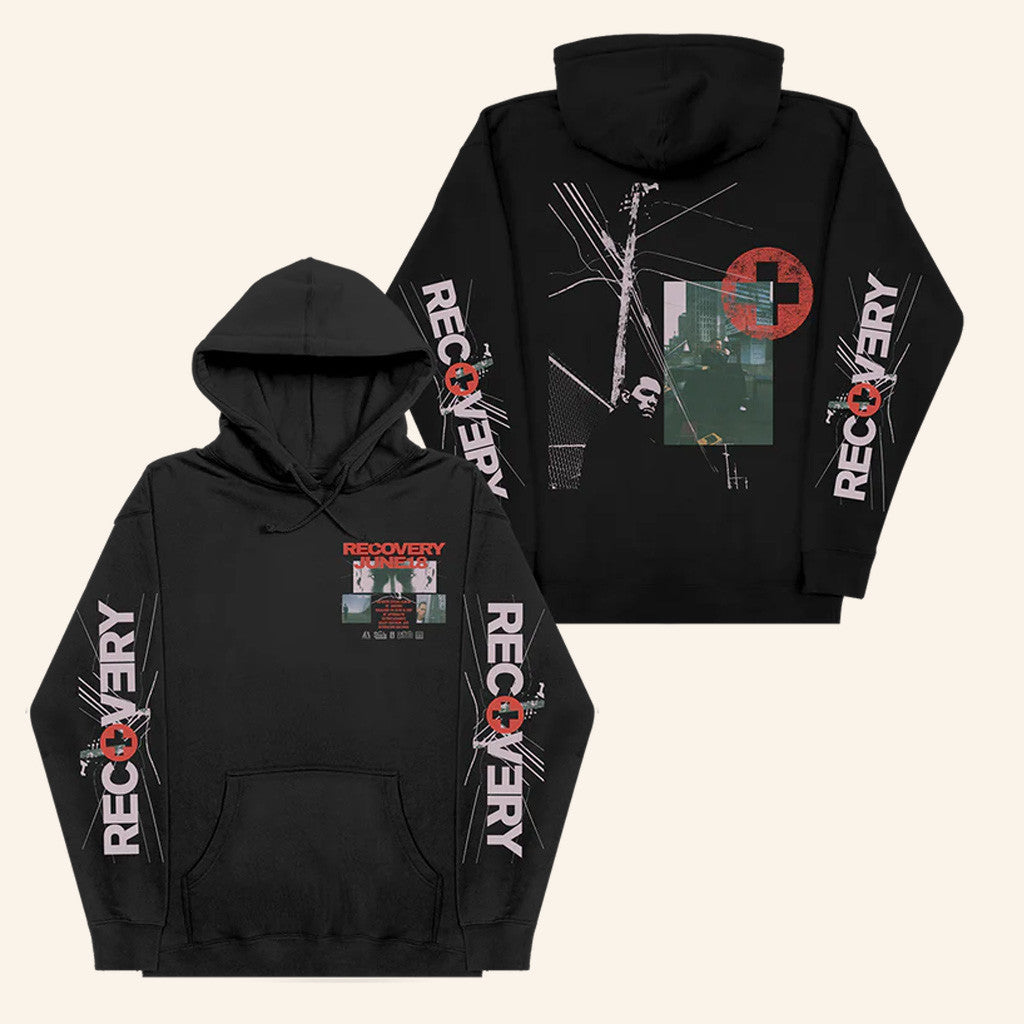 Eminem Official Merch Recovery 15th Anniversary Collage Hoodie Gifts For My Husband