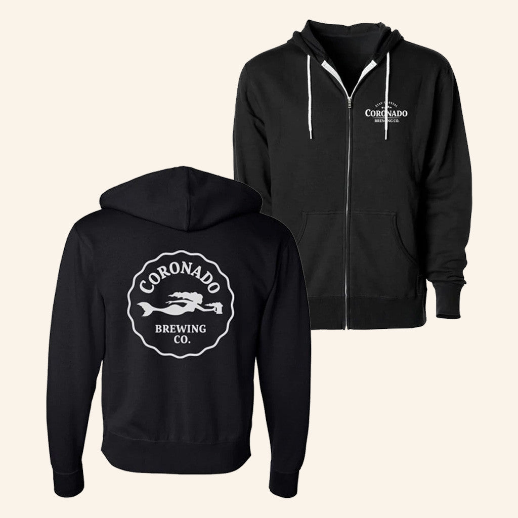 Coronado Brewing Merch Coronado Brewing Company Cbc Logo Zip Hoodie Gifts For Dad