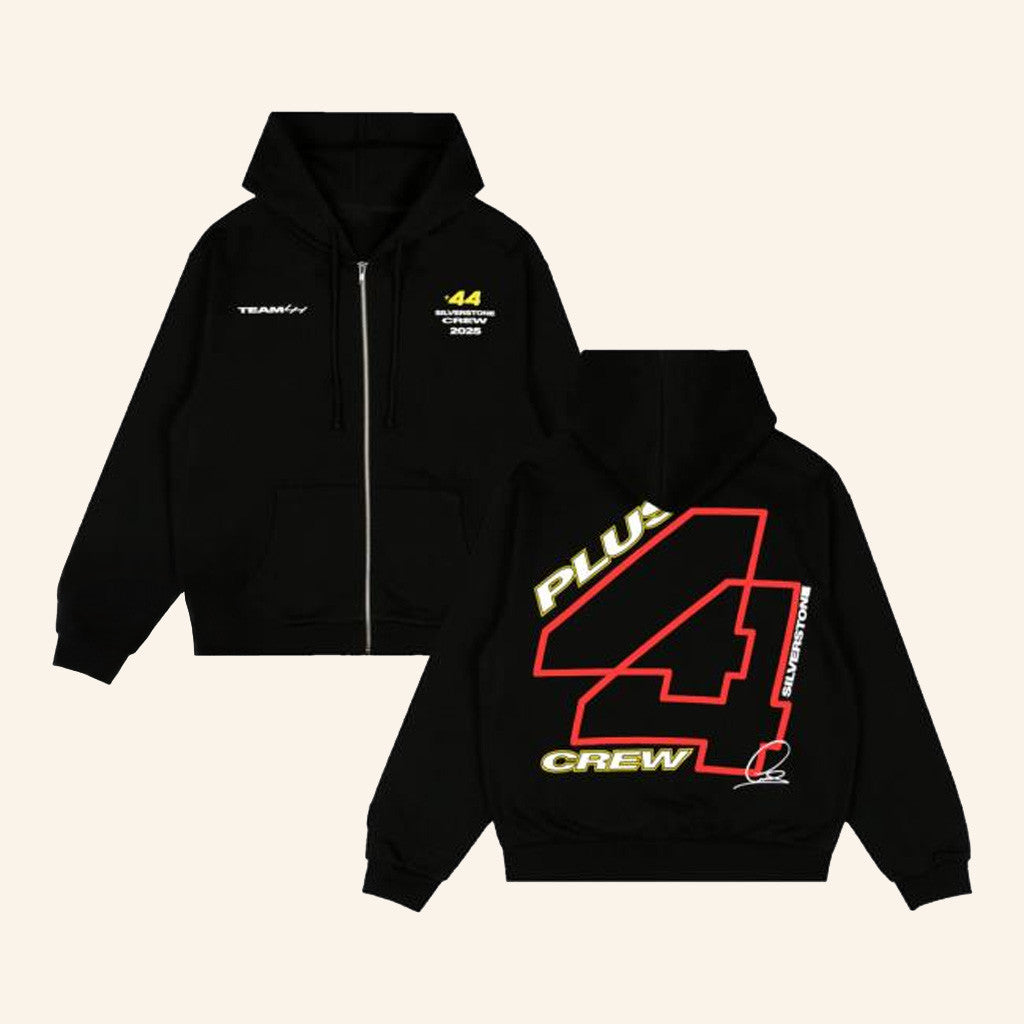 Plus44 World Merch Plus44 Silverstone Crew 2025 Zip Up Hoodie Gifts For Friends