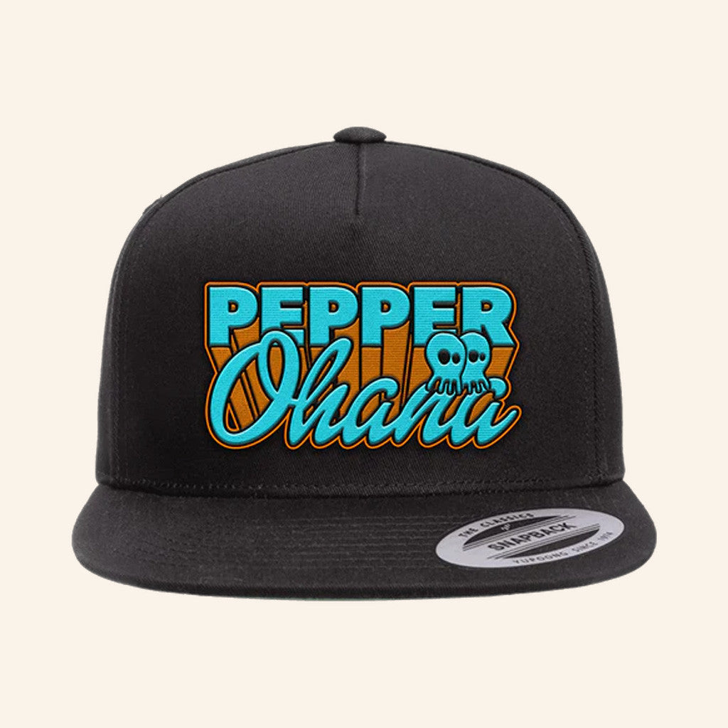 Pepperlive Merch Ohana Snapback Hat Gift Ideas For Boyfriend