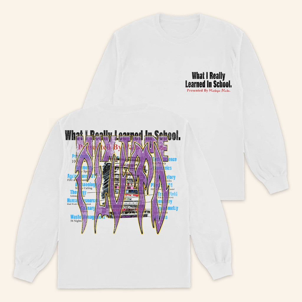 Shopfbg Merch What I Learned In School Long Sleeve T-Shirt Gift Ideas For Him