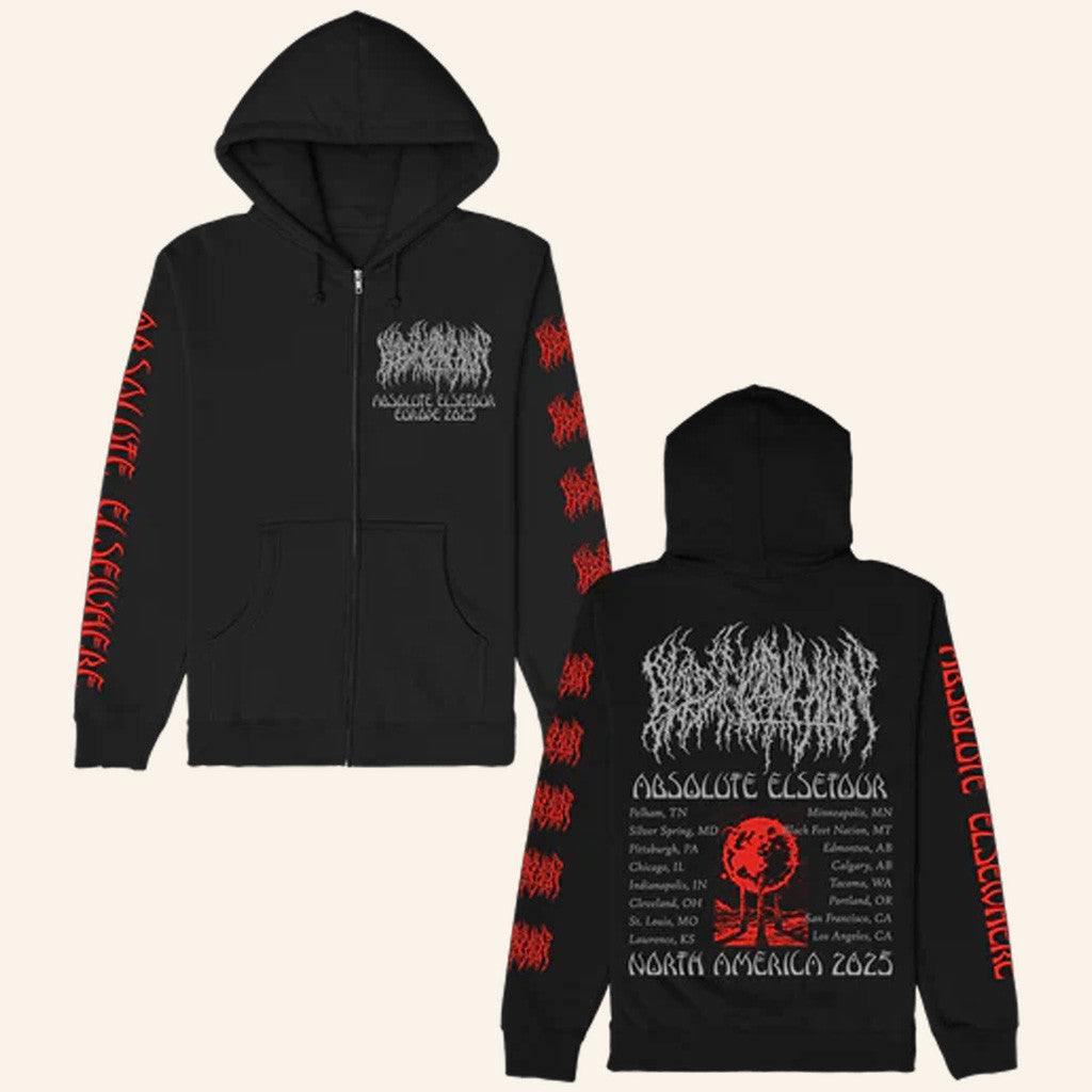 Blood Incantation Merch Absolute Else Tour Summer 2025 Zip Up Hoodie Gifts For Husband