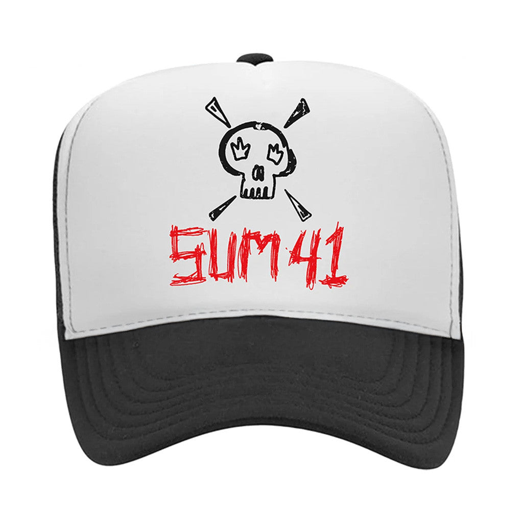 Sum41 Merch Sketch Logo Trucker Hat Present For Husband
