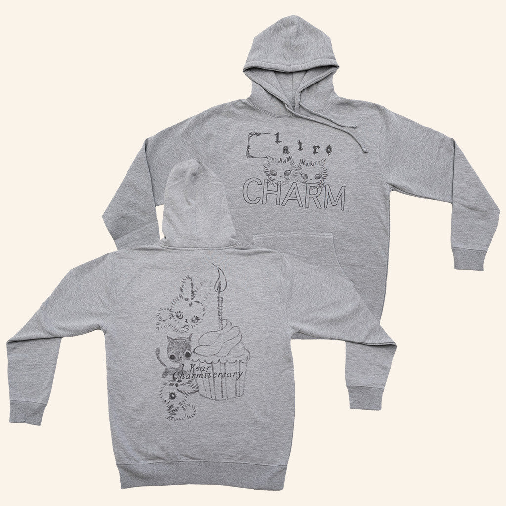 Clairo Charm Merch Charm Anniversary Hoodie Grey Gifts For Best Friends