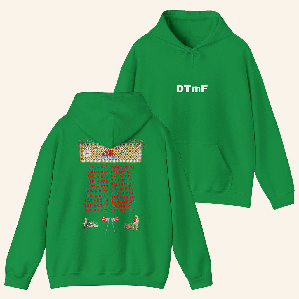 DTMF Merch DTMF Green Concho Tour Dates Hoodie Debi Tirar Mas Fotos Merch Him Gift