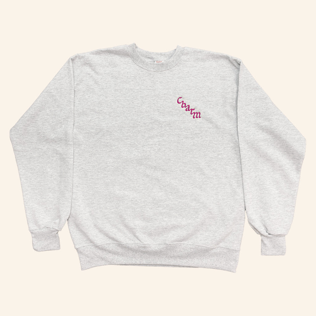 Clairo Charm Merch Charm Crewneck Sweatshirt Ash Gifts For Friends