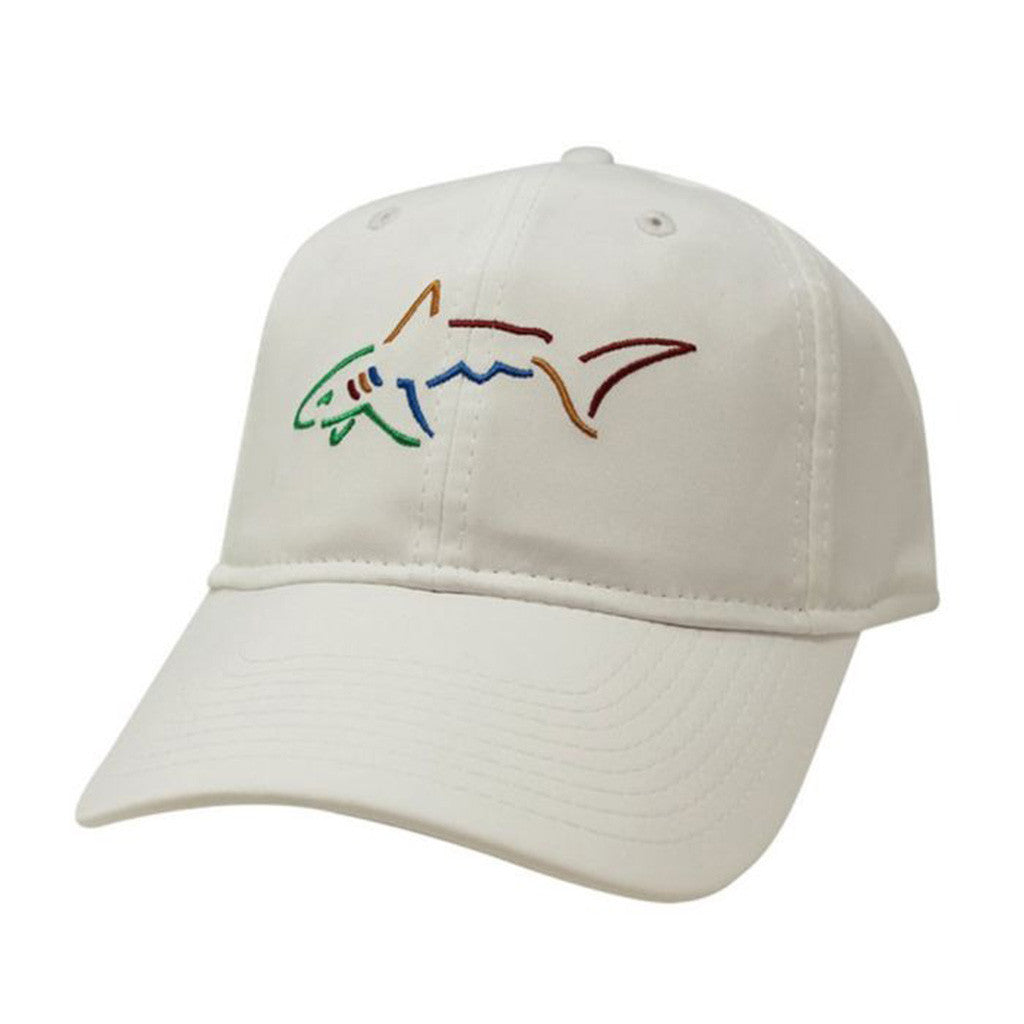 Greg Norman Hat White Embroidered Shark Logo Cap Best Gifts For Dudes