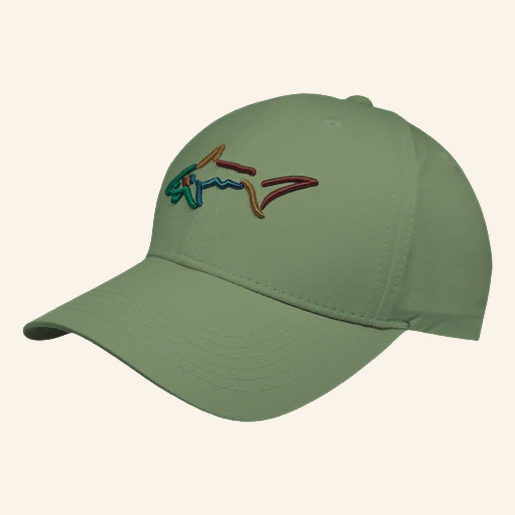 Greg Norman Hat Green Embroidered Shark Logo Cap Gifts For Her