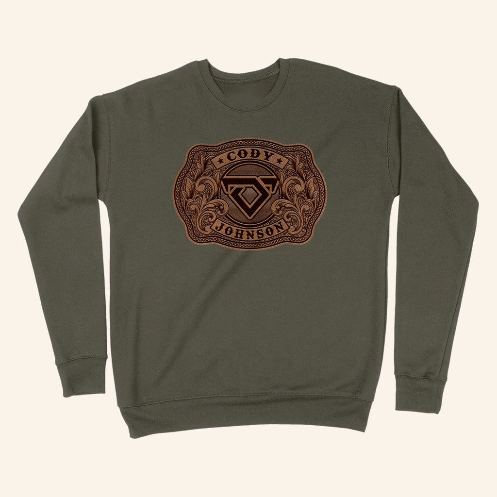 Cody Johnson Merch Leather Buckle Sweatshirt Present For Husband