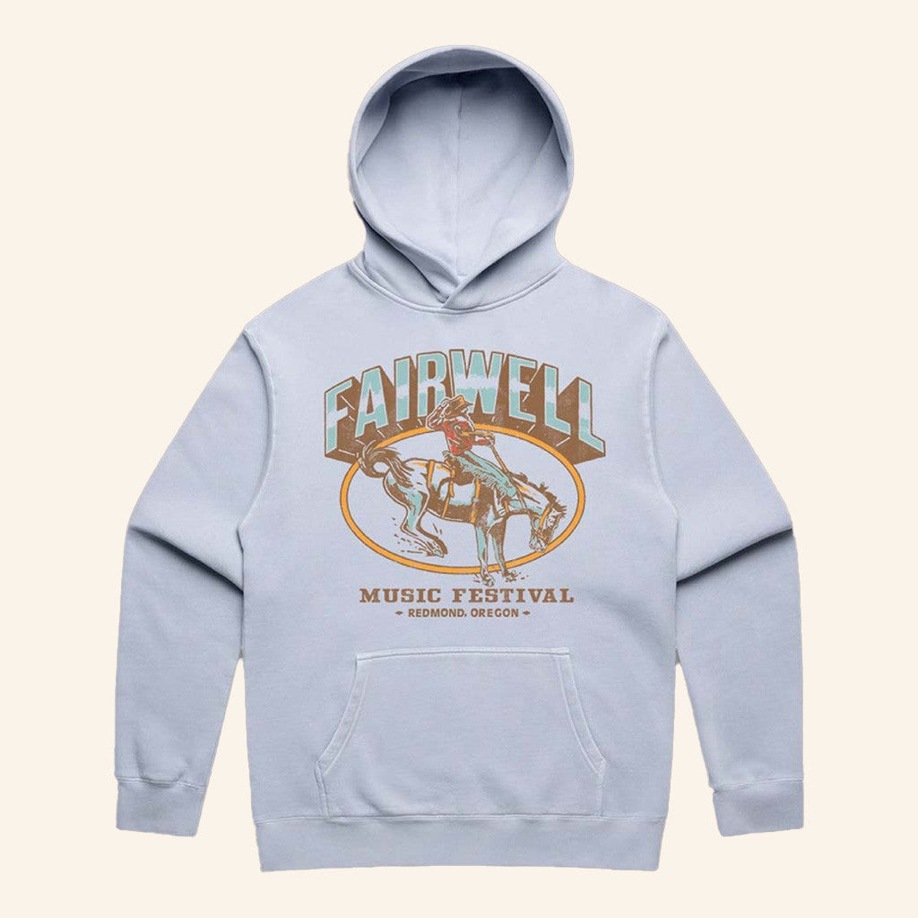 Fairwell Festival Merch 2025 Buckin' Bronco Hoodie Gift Ideas For Dad