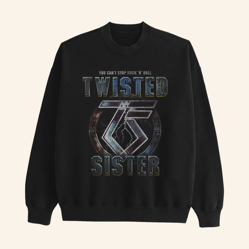 Maniacs Online Merch You Can't Stop Rock N Roll Crewneck Sweatshirt Present For Husband